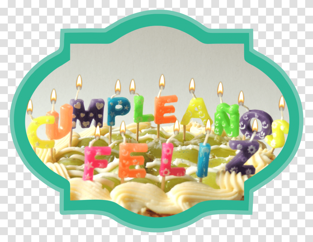 Download Hd Feliz Candle Image Birthday, Cake, Dessert, Food, Birthday Cake Transparent Png