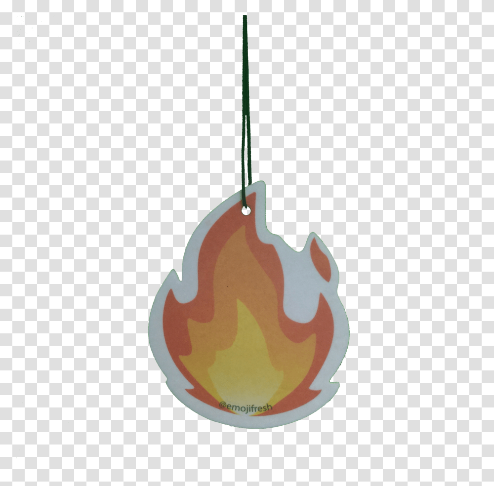 Download Hd Fire Emoji Car Air Freshener Flame Car Air Freshener, Plant, Food, Ornament, Tree Transparent Png