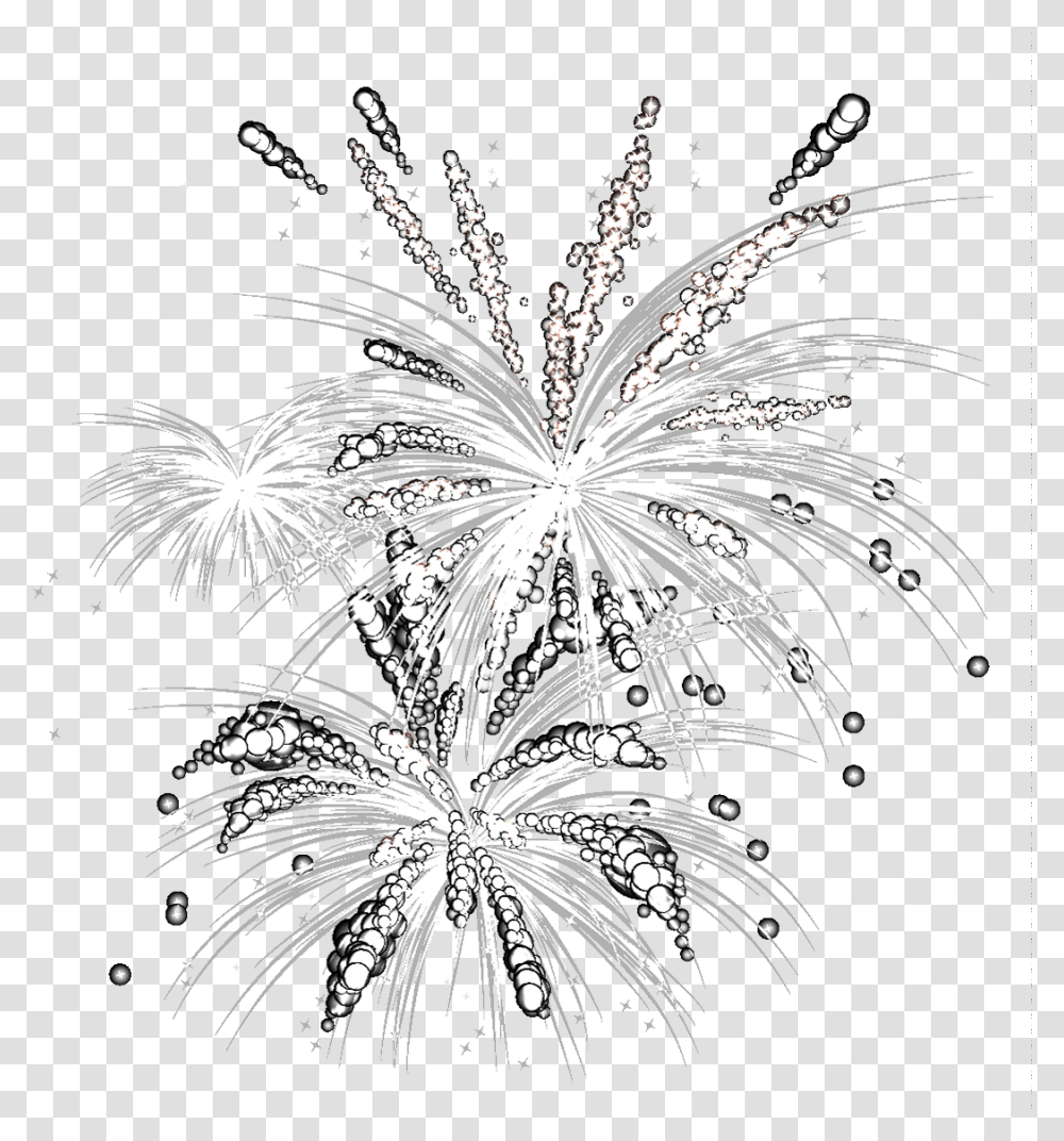 Download Hd Fireworks Computer File Background Firework Black And White, Nature, Outdoors, Night Transparent Png