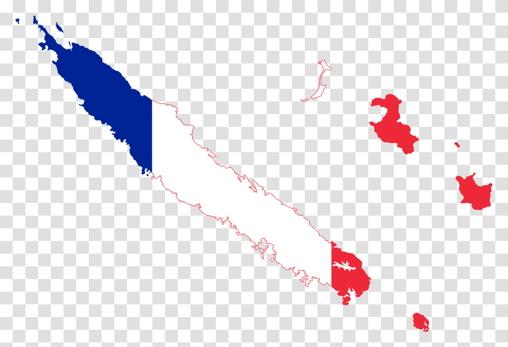 Download Hd Flag Map Of New Caledonia New Caledonia France New Caledonia Map, Bird, Animal, Weapon, Weaponry Transparent Png