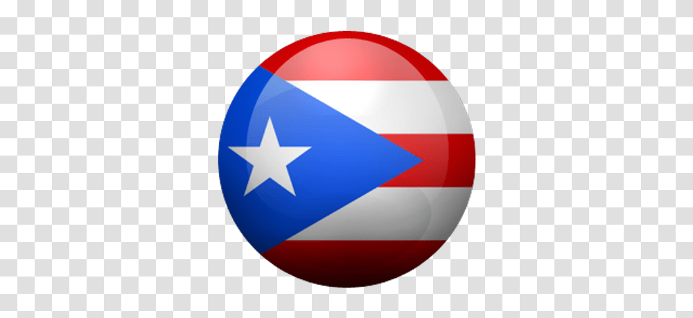Download Hd Flag Of Puerto Rico Puerto Rico Circle Flag, Symbol, Star Symbol, Balloon Transparent Png