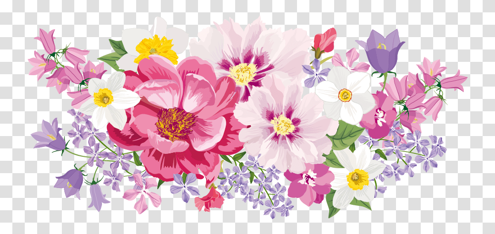 Download Hd Flower Floral Design Clip Art Clipart Pink Background For Christening, Plant, Blossom, Peony, Petal Transparent Png