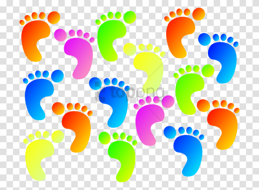 Download Hd Footprint Clipart Footsteps Coloured Footprints, Stain Transparent Png