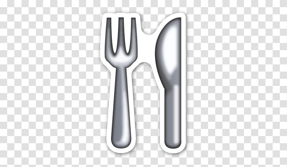 Download Hd Fork And Knife Emoji Love Cool Smiley Fork And Knife Emoji, Cutlery, Road Transparent Png