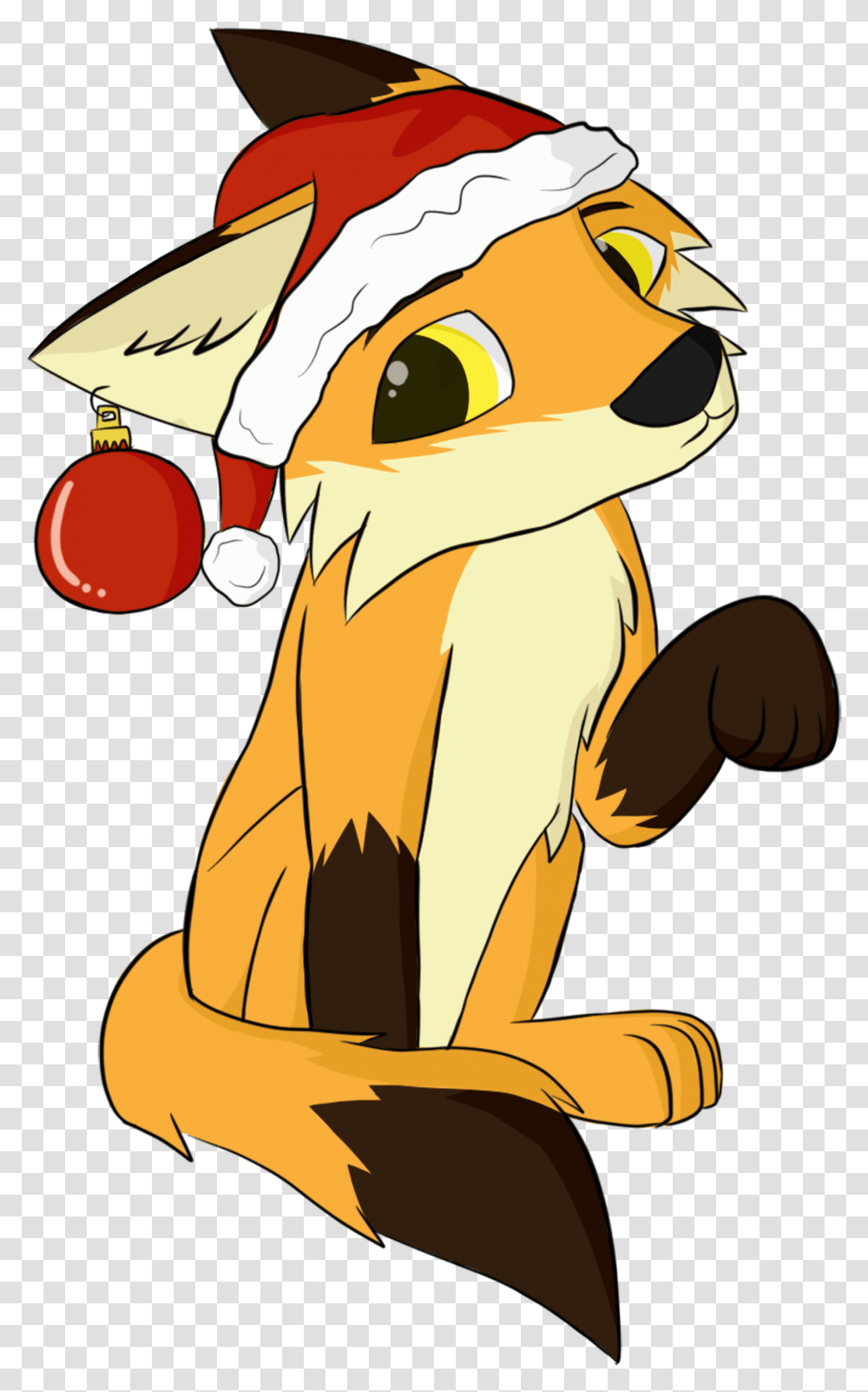 Download Hd Fox Alpha Christmas Wolf Anime Christmas Fox, Mammal, Animal, Wildlife, Photography Transparent Png