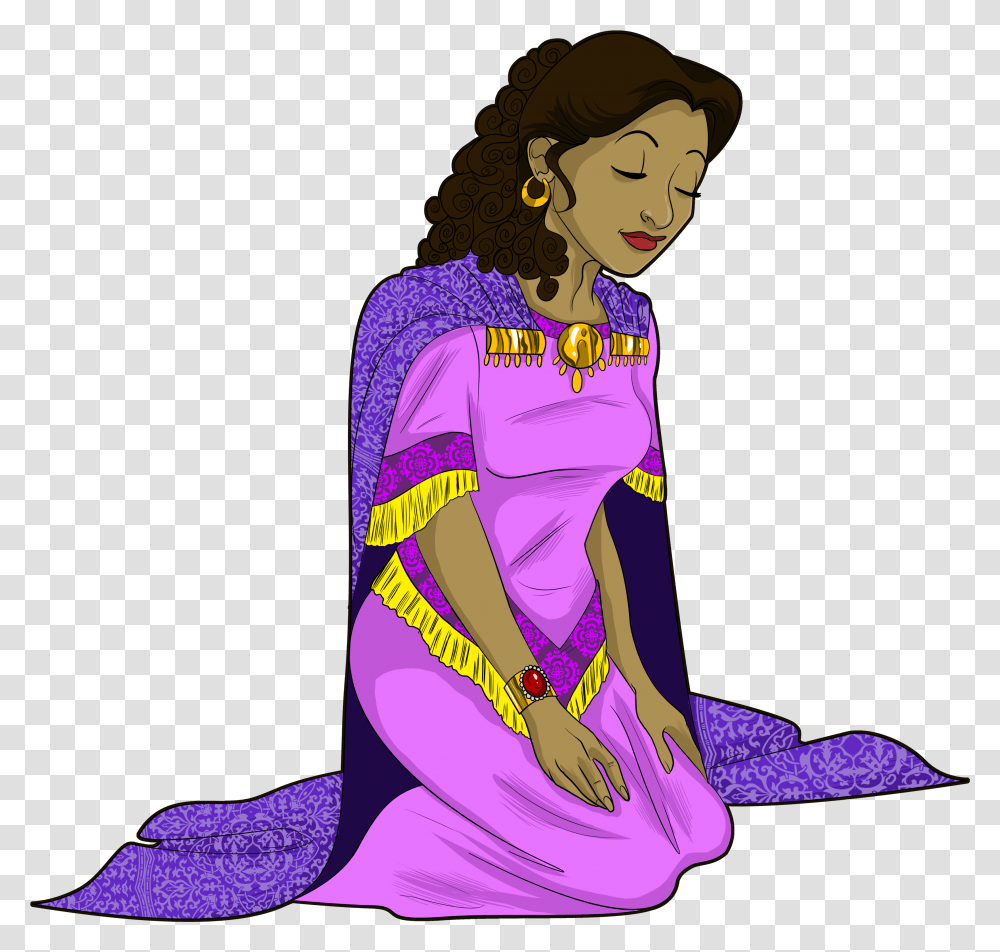 Download Hd Free Bible Stories Sunday School And Clip Queen Esther Bible Clipart, Person, Human, Clothing, Apparel Transparent Png