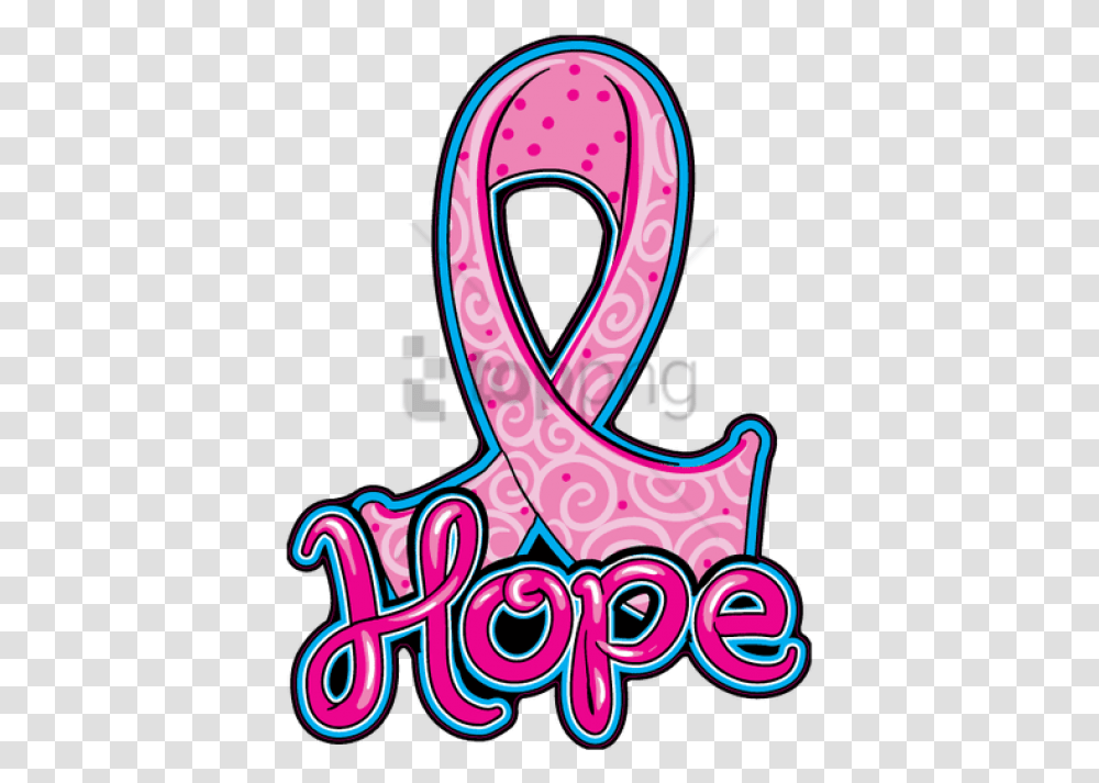 Download Hd Free Cute Cancer Ribbon Image With Hope Cancer Mama, Number, Symbol, Text, Purple Transparent Png