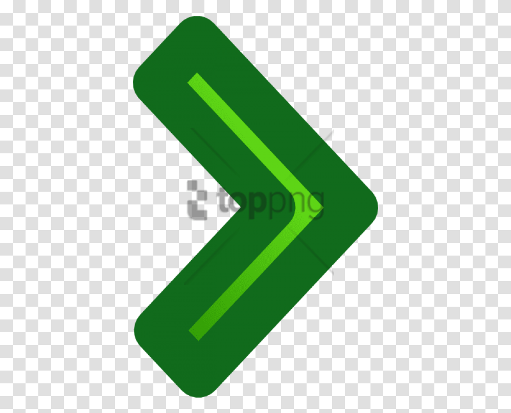 Download Hd Free Green Arrow With Background Small Green Right Arrow, Symbol, Text, Recycling Symbol, Logo Transparent Png