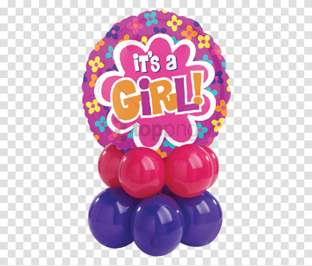 Download Hd Free Pink Balloons Its A Girl Image With Portable Network Graphics, Purple, Leisure Activities, Rattle Transparent Png