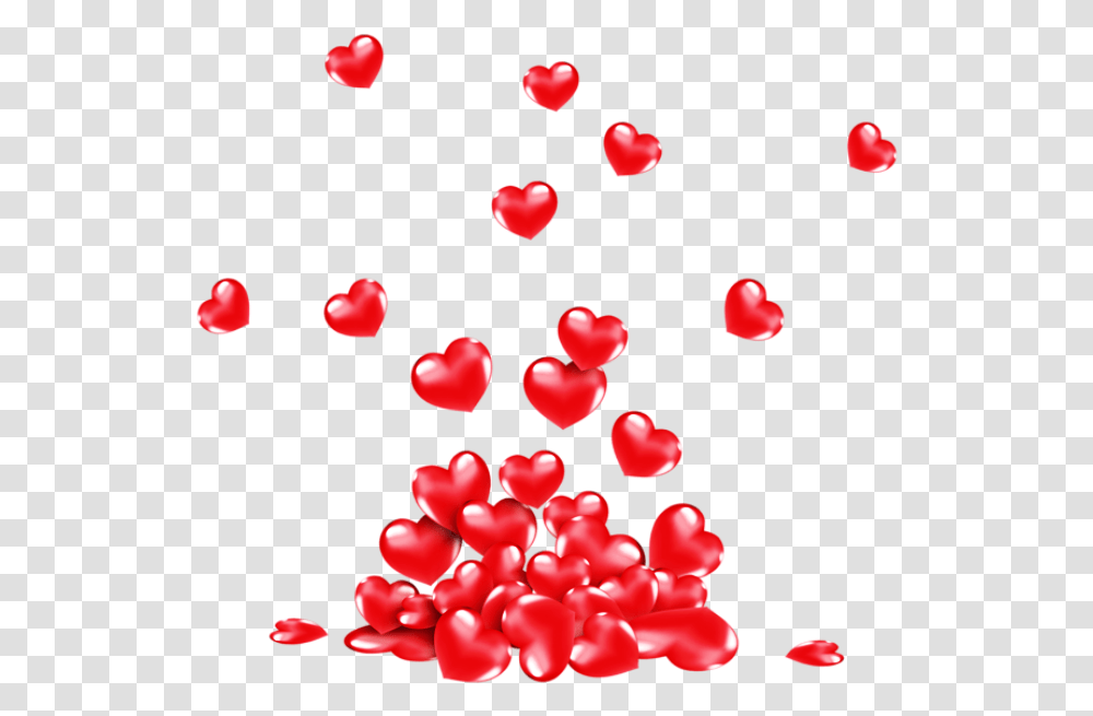 Download Hd Free Red Heart Bunch Of Hearts, Petal, Flower, Plant, Blossom Transparent Png