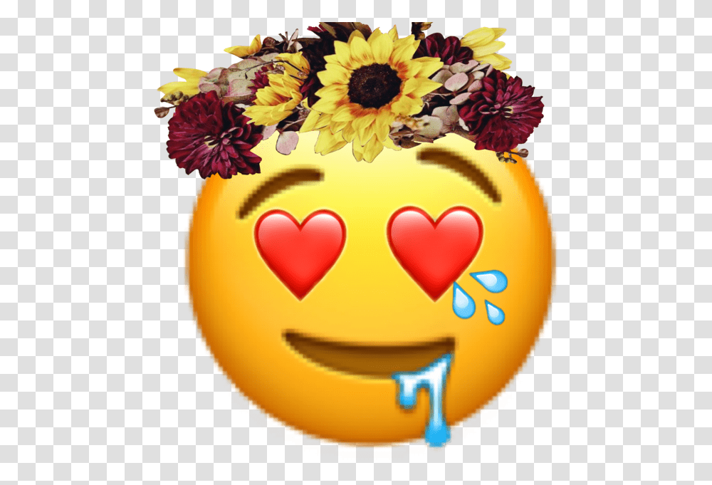 Download Hd Freetoedit Emoji Sticker Girly Crown Emojiedit Iphone Drooling Emoji, Birthday Cake, Food, Plant, Fruit Transparent Png