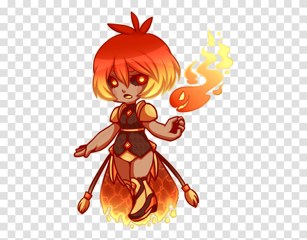 Download Hd Freeuse Collection Anime Fire Element Girl, Toy, Cupid Transparent Png