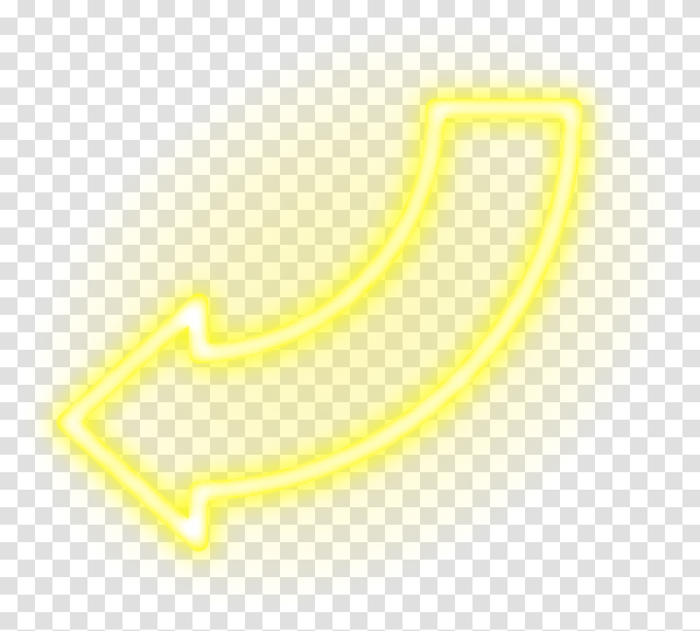 Download Hd Ftestickers Arrow Neon Luminous Yellow Neon Arrow Neon, Tennis Ball, Plant, Food, Icing Transparent Png