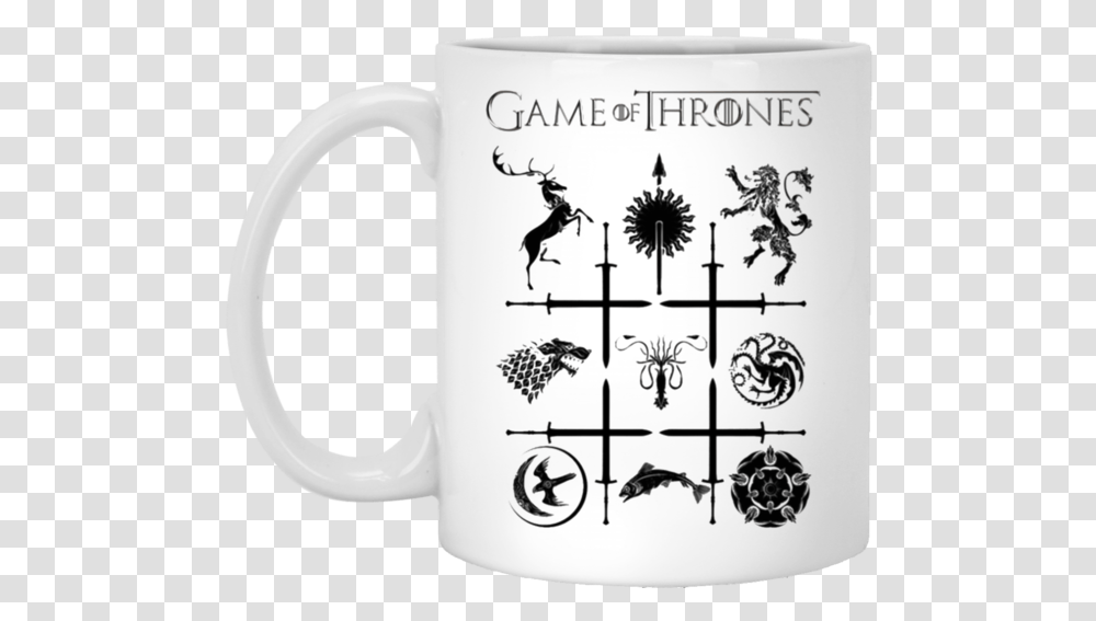 Download Hd Game Of Thrones Houses Mug House Stark Houses Game Of Thrones, Coffee Cup, Bird, Animal, Soil Transparent Png
