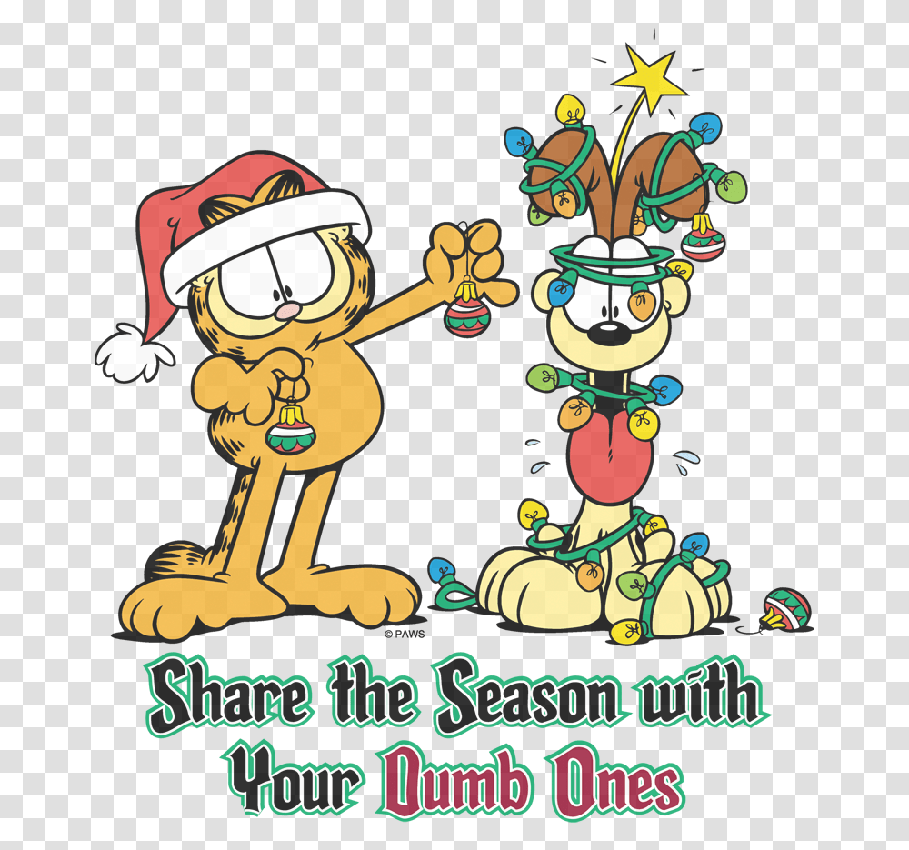 Download Hd Garfield Share The Season Juniors T Shirt Funny Christmas Tree Quotes, Poster, Advertisement, Parade, Flyer Transparent Png
