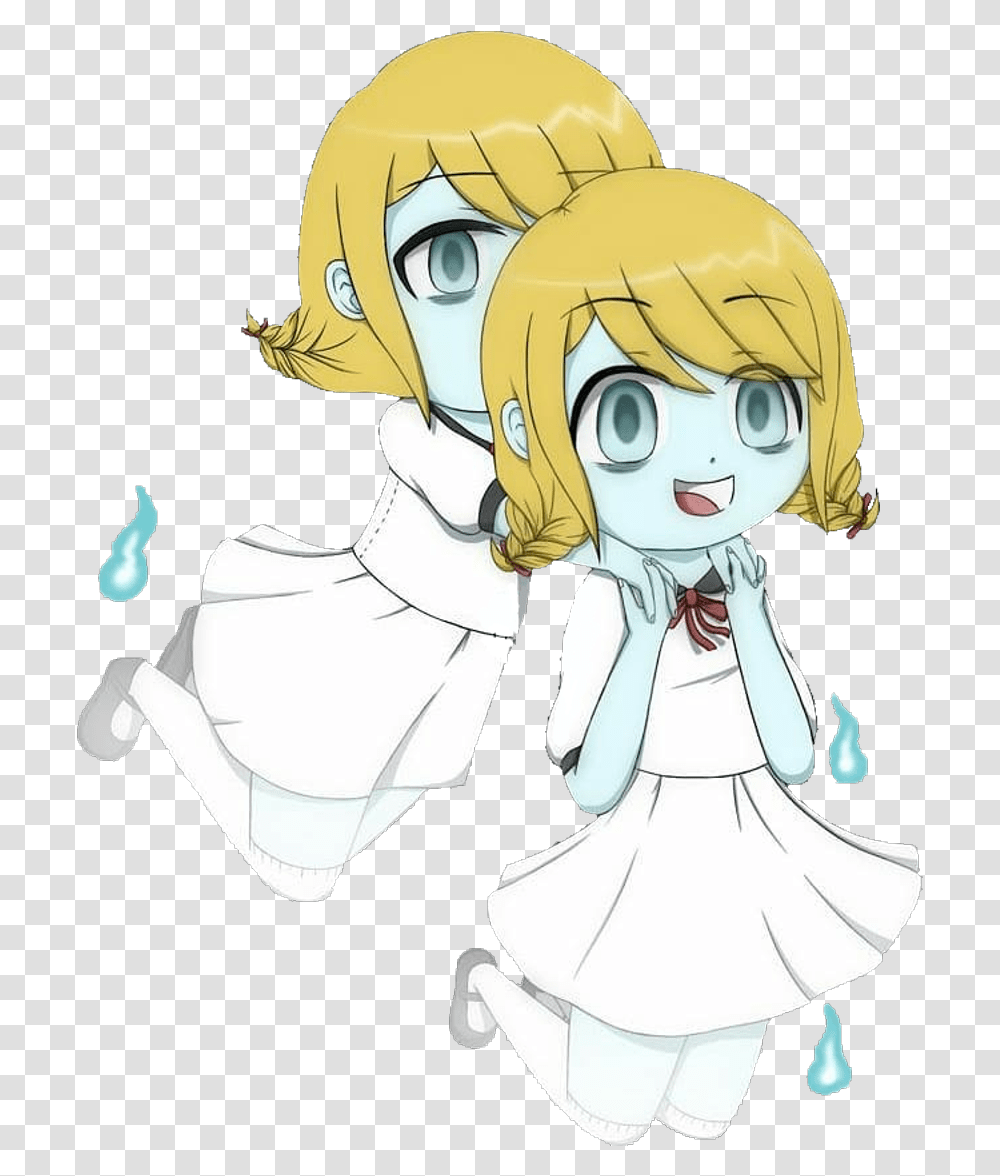 Download Hd Ghost Anime Girl, Comics, Book, Manga, Person Transparent Png