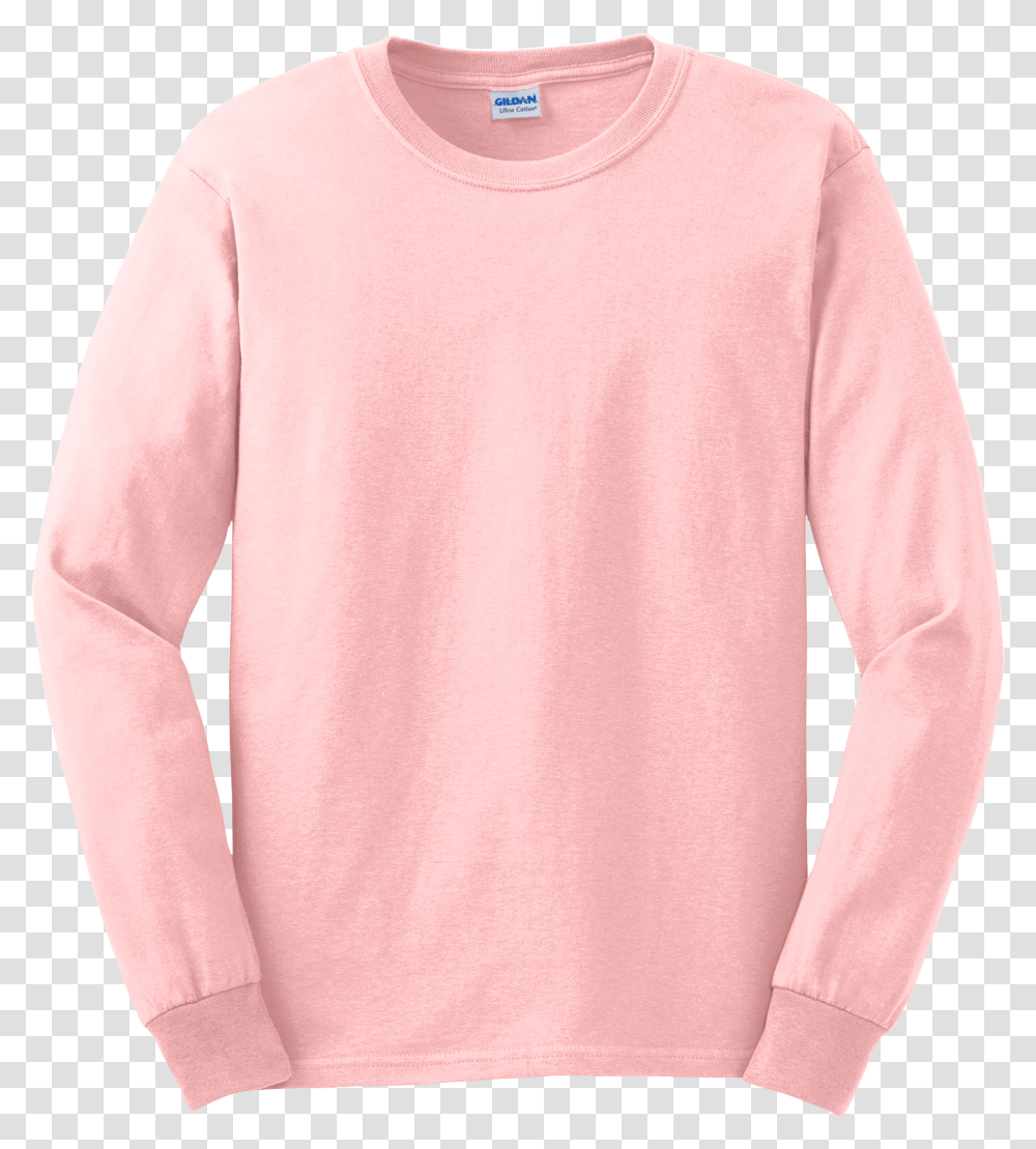 Download Hd Gildan Long Sleeve T Shirt Long Sleeve Shirt Gildan Light Pink Long Sleeve Transparent Png