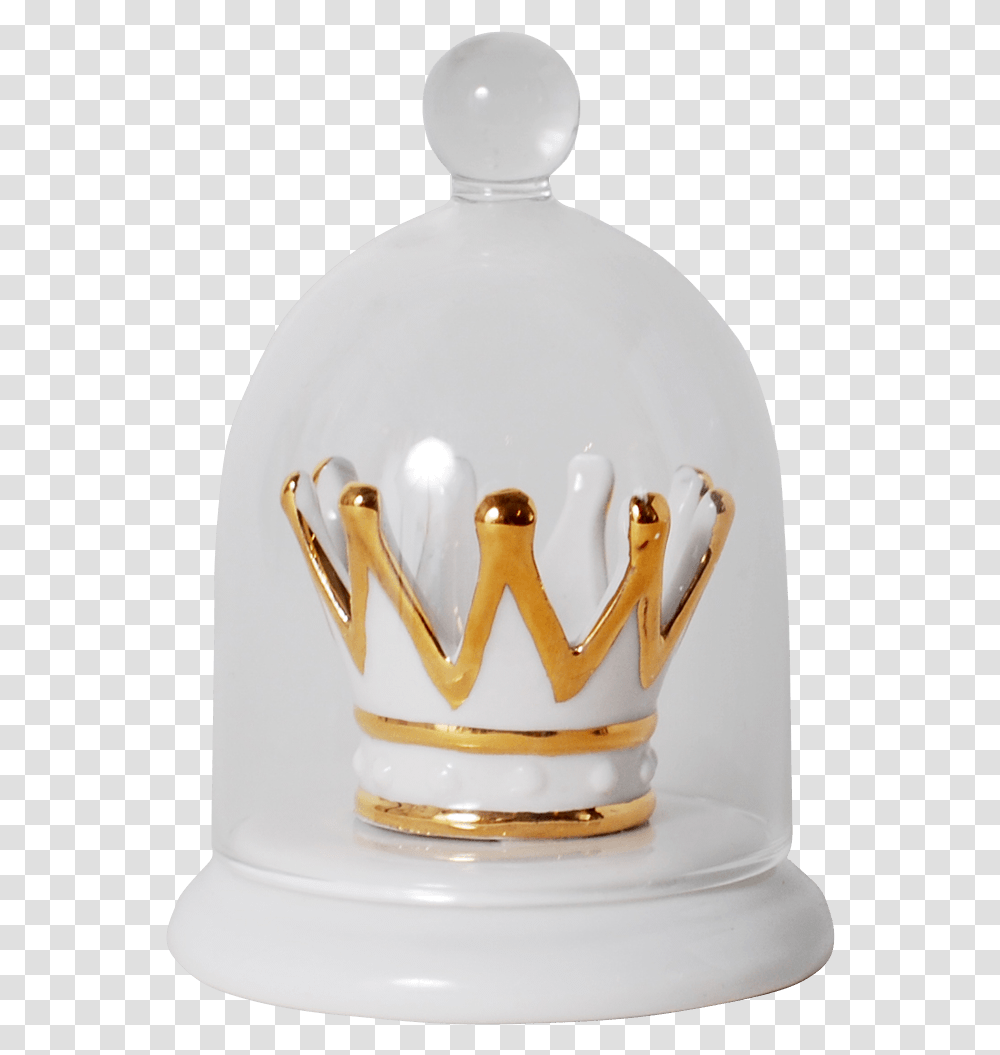 Download Hd Gold And White Crown Porcelain Display Jar Tiara, Jewelry, Accessories, Accessory, Birthday Cake Transparent Png