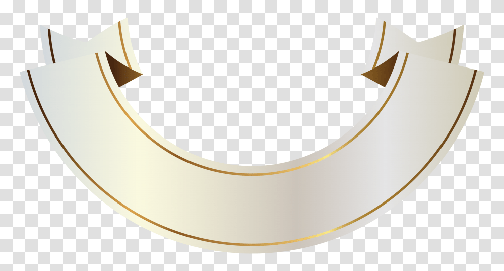 Download Hd Gold Banner Ribbon High Quality Images White Gold Banner, Label, Text, Symbol Transparent Png