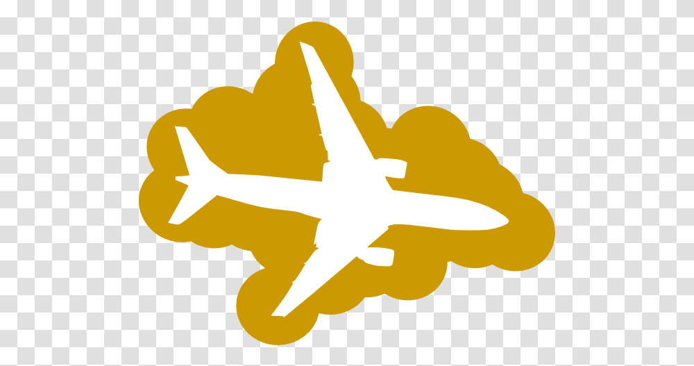 Download Hd Gold Clipart Airplane Clipart Gold Plane Gold Airplane Clipart, Leaf, Plant, Symbol, Star Symbol Transparent Png