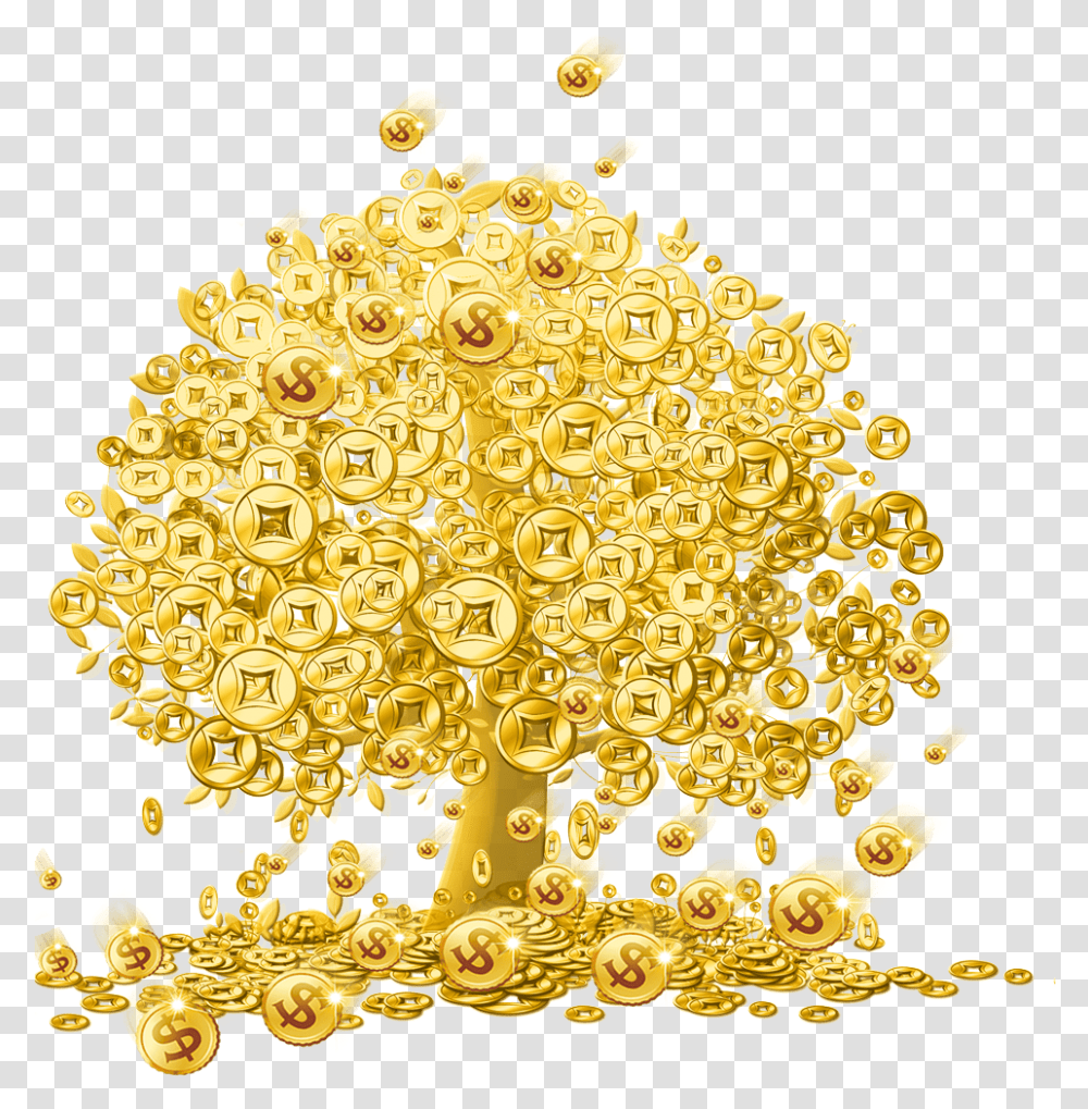 Download Hd Gold Coins Gold Coin Image Gold Coins, Accessories, Accessory, Jewelry, Rug Transparent Png