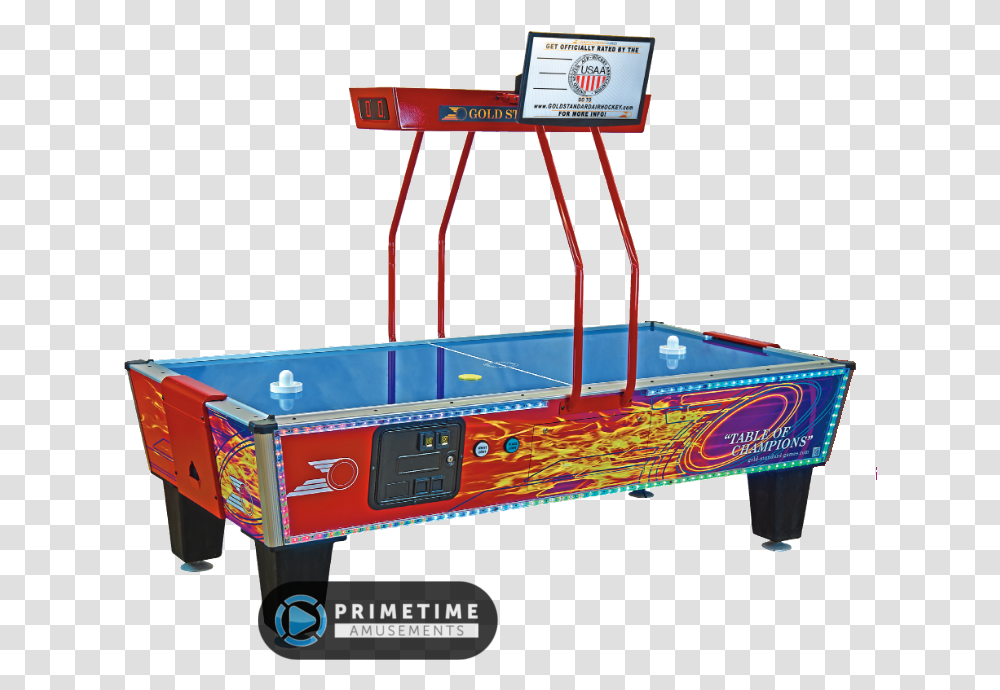 Download Hd Gold Flare Air Hockey, Arcade Game Machine, Furniture, Metropolis, City Transparent Png