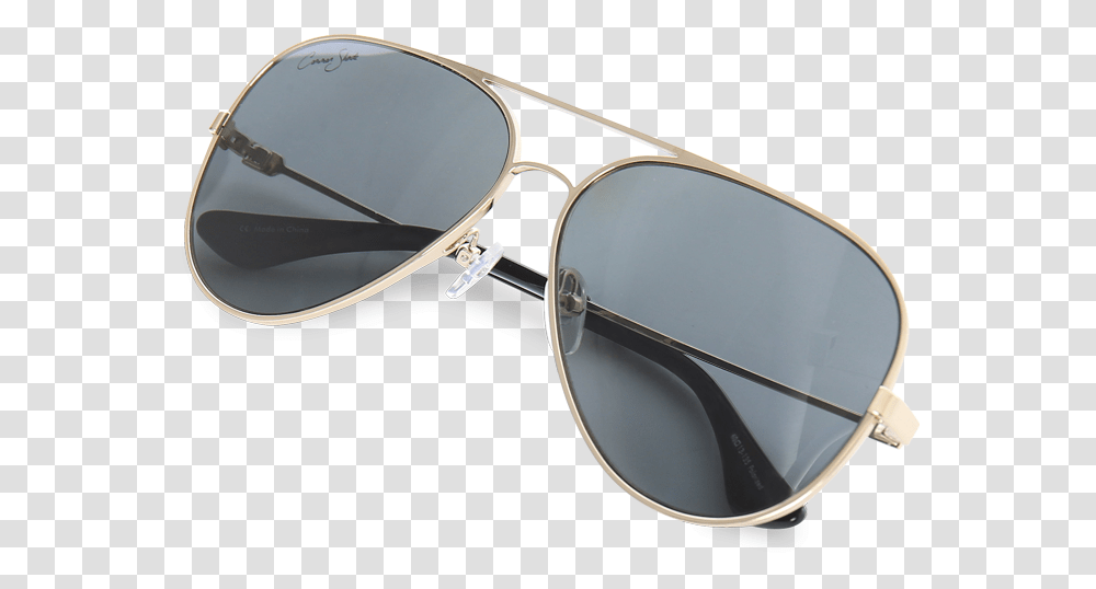 Download Hd Gold Fog Cutter Polarized Aviator Sunglasses Unisex, Accessories, Accessory, Tabletop, Furniture Transparent Png
