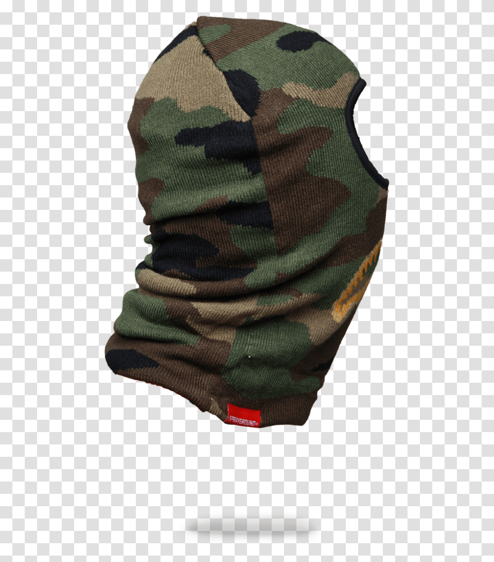 Download Hd Gold Knit Shark Mouth Ski Mask Balaclava Combat Uniform, Military Uniform, Camouflage, Rug, Army Transparent Png
