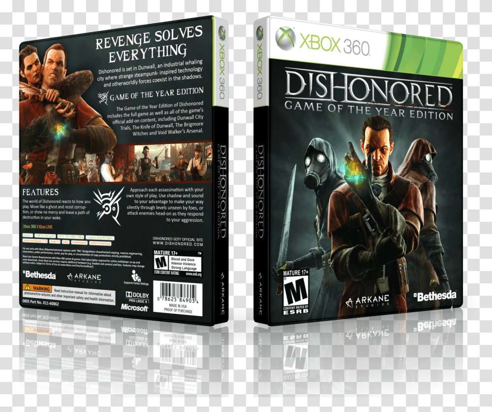 Download Hd Goty Box Cover Dishonored Goty Xbox 360 Pc Game, Person, Human, Disk, Dvd Transparent Png