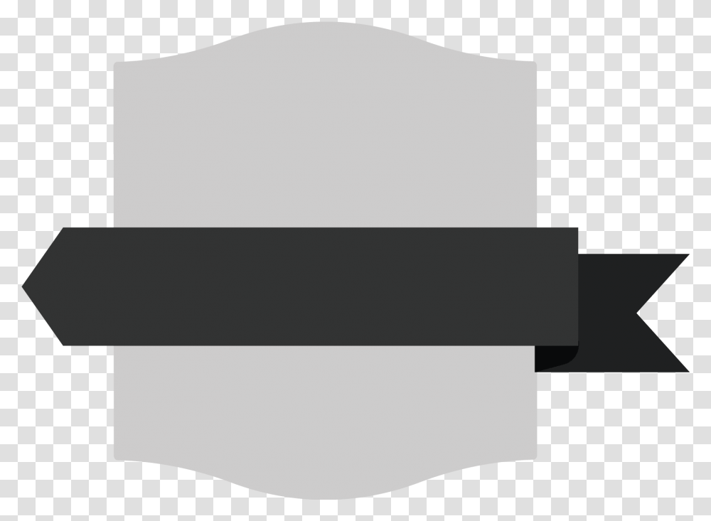 Download Hd Gray Rectangle Shield Badge Black Ribbon Logo, Text, Hand, Clothing, Apparel Transparent Png