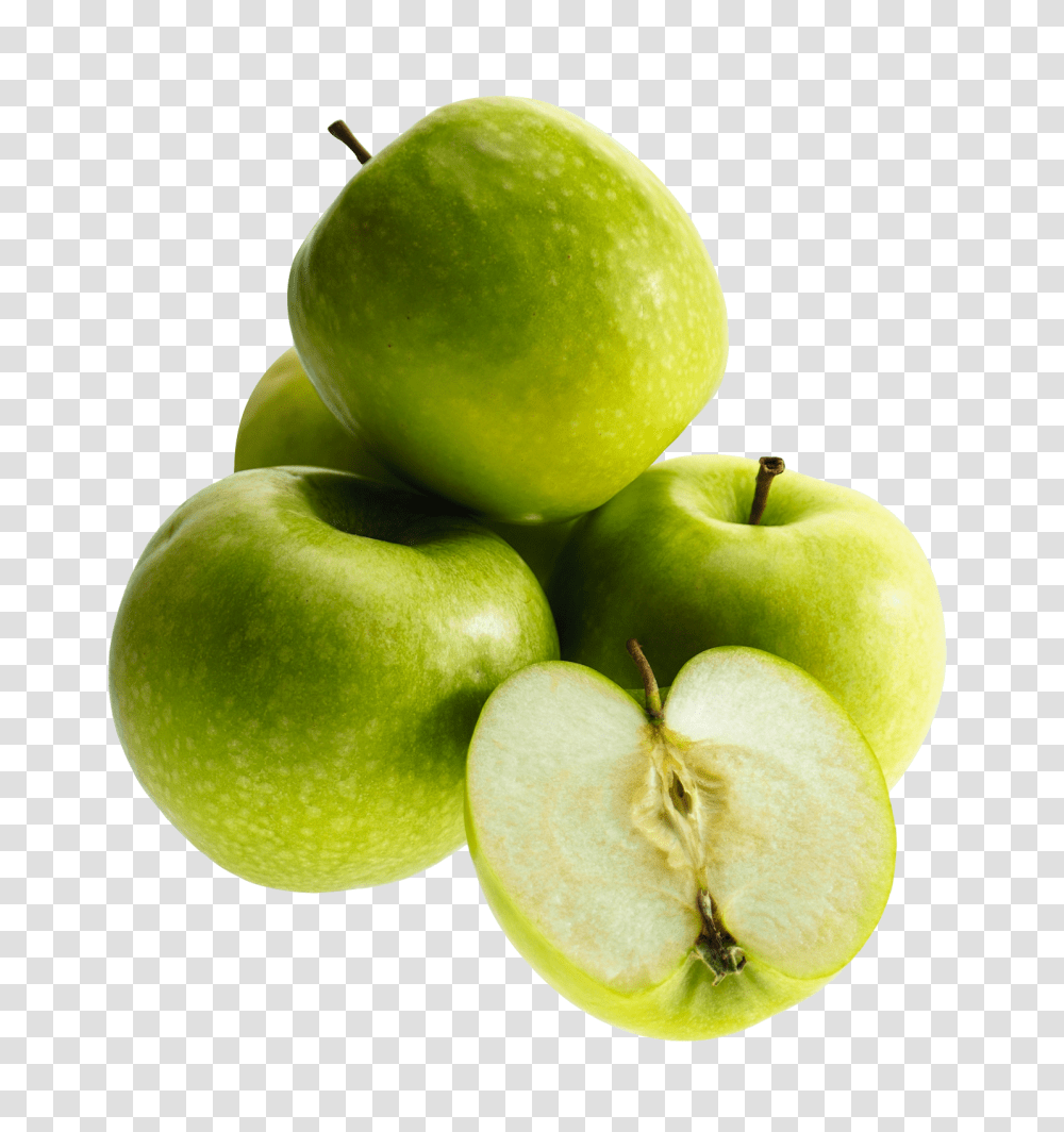 Download Hd Green Apple Green Apple In, Plant, Fruit, Food, Sliced Transparent Png