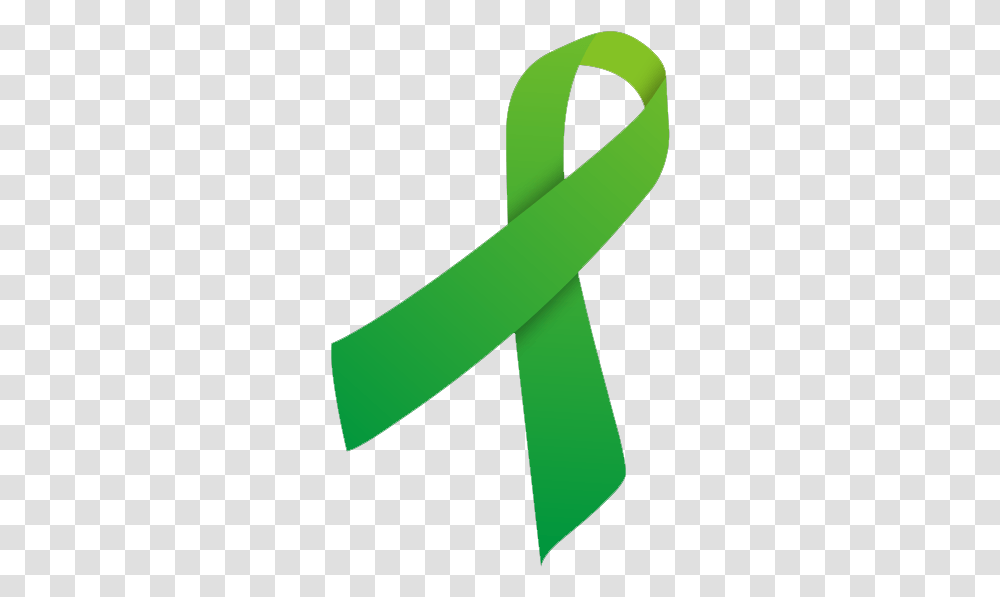 Download Hd Green Cancer Ribbon Clipart Green Ribbon Mental Health Awareness Month, Word, Cylinder, Sash, Graphics Transparent Png