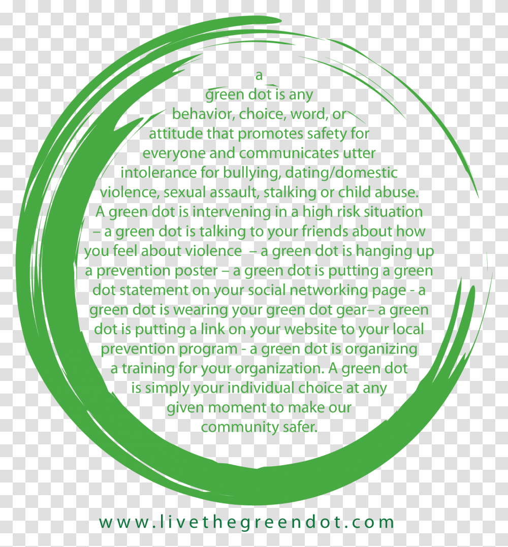 Download Hd Green Dot With Examples Circle, Text, Flyer, Poster, Paper Transparent Png