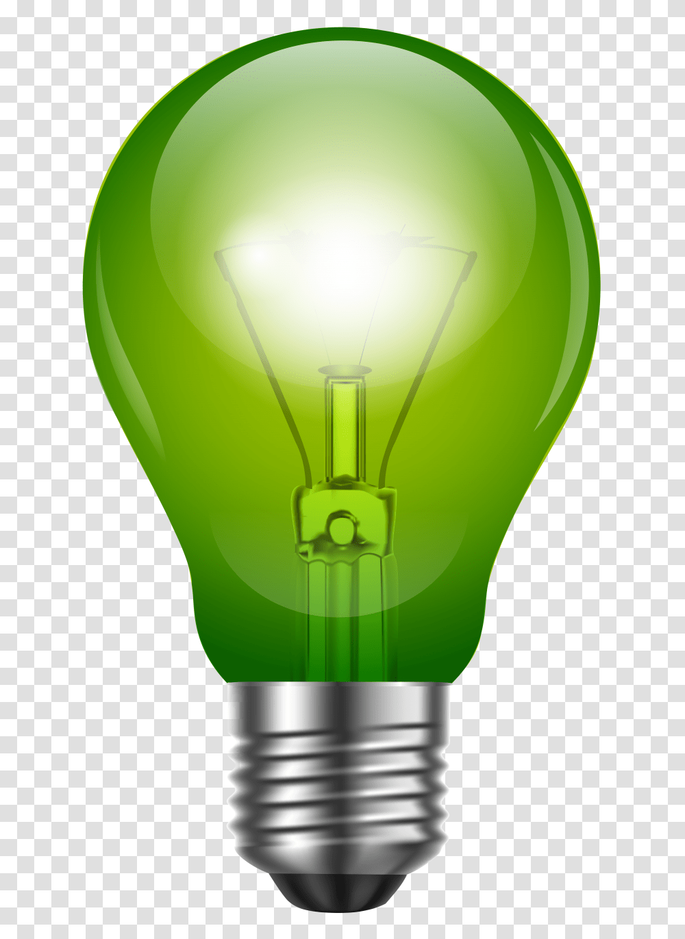 Download Hd Green Light Bulb Clip Green Light Bulb Clip Art, Lamp, Lightbulb Transparent Png