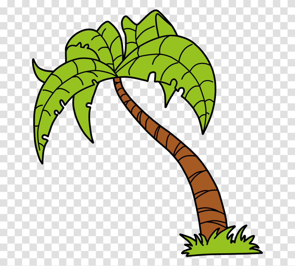 Download Hd Green Palm Tree Vector Palm Tree Cartoon Palm Tree Vector Art, Bird, Animal, Snake, Reptile Transparent Png