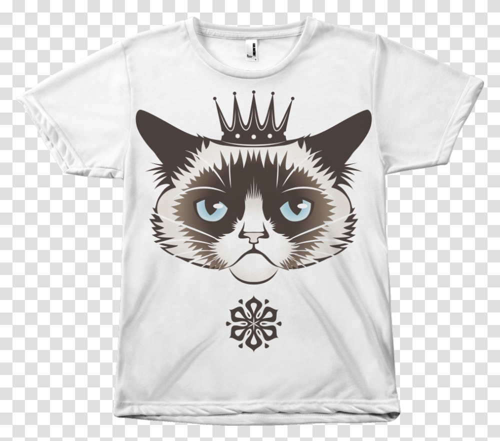 Download Hd Grumpy Cat Cup Image Nicepngcom Grumpy Cat Crown, Clothing, Apparel, T-Shirt, Pet Transparent Png