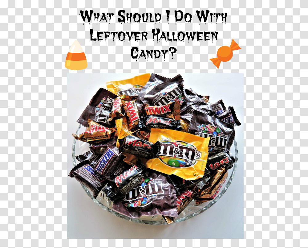 Download Hd Halloween Candy Bowl Con Chocolates Bowl Of Chocolate Candy, Sweets, Food, Confectionery, Dessert Transparent Png