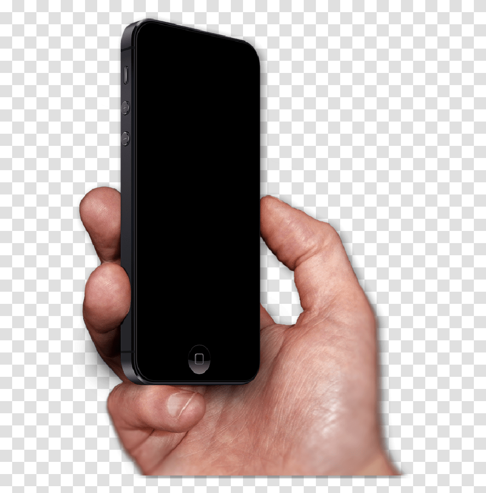 Download Hd Hand Holding Iphone Using Iphone, Mobile Phone, Electronics, Cell Phone, Person Transparent Png