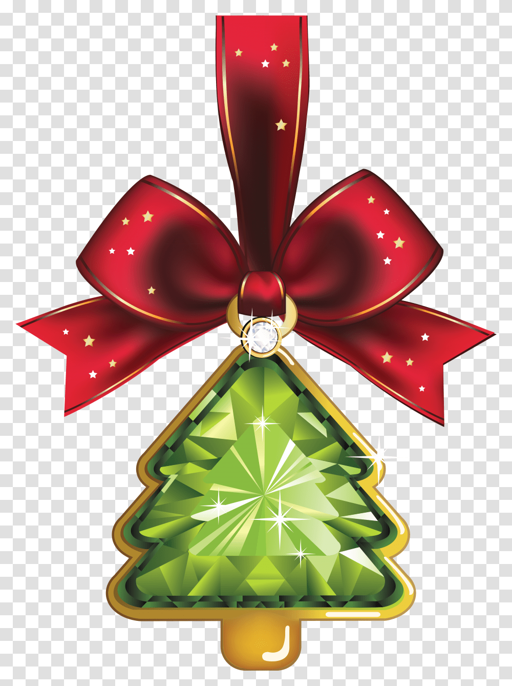Download Hd Hanging Christmas Ornament Christmas Tree Clipart, Lamp, Plant Transparent Png