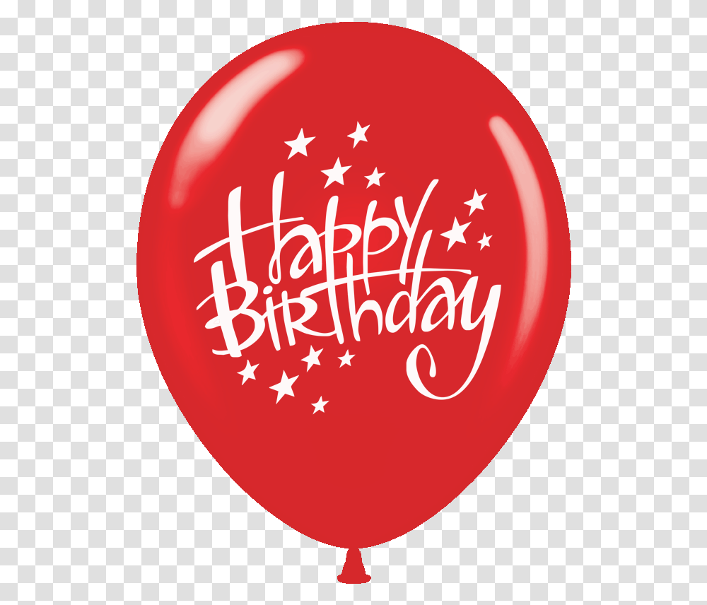 Download Hd Happy Birthday Balloons Happy Balloon With Happy Birthday, Text Transparent Png