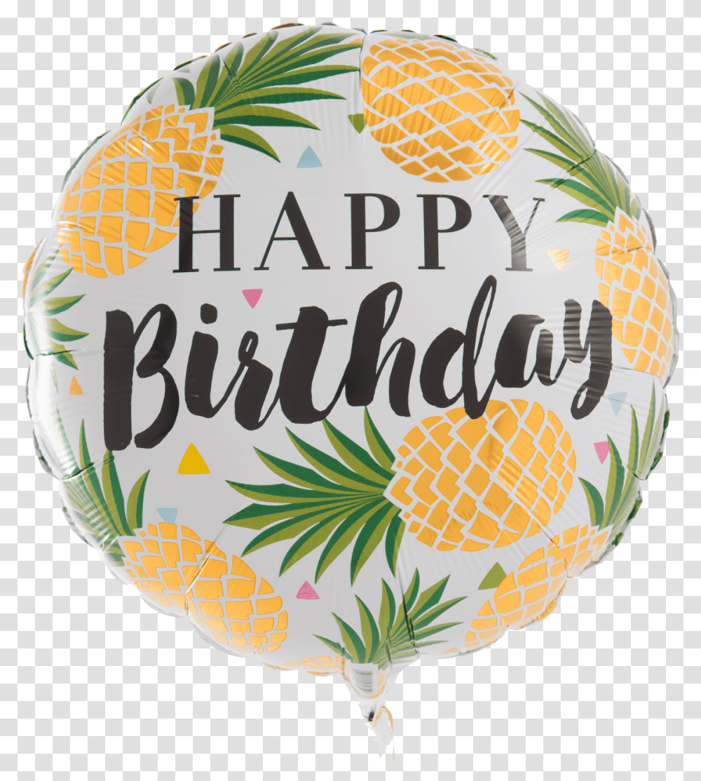 Download Hd Happy Birthday Golden Pineapples Seedless Seedless Fruit, Ball, Paper, Text, Poster Transparent Png
