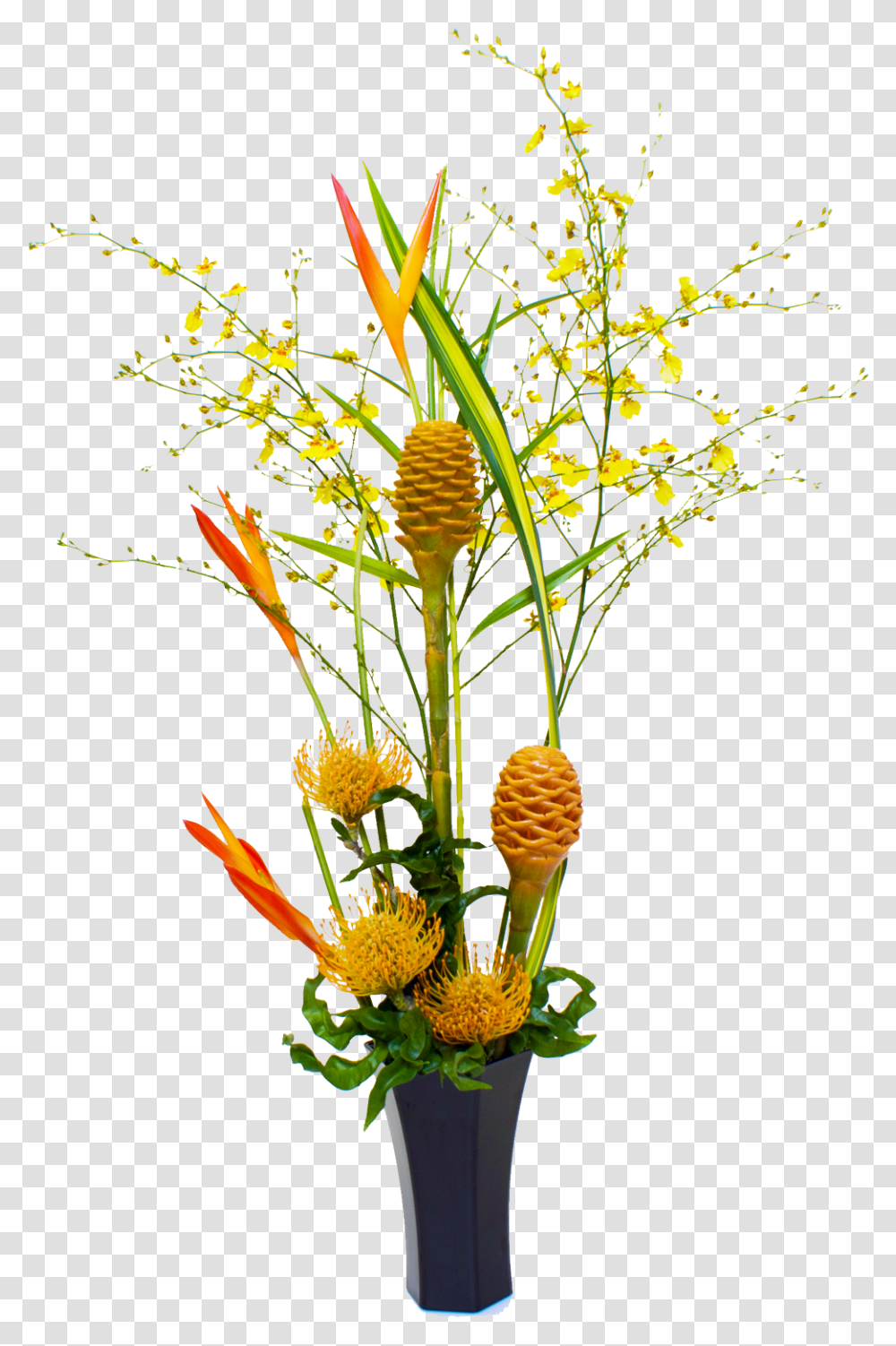 Download Hd Hawaiian Patch Of Sun Light Tropical Bouquet, Ikebana, Art, Vase, Ornament Transparent Png