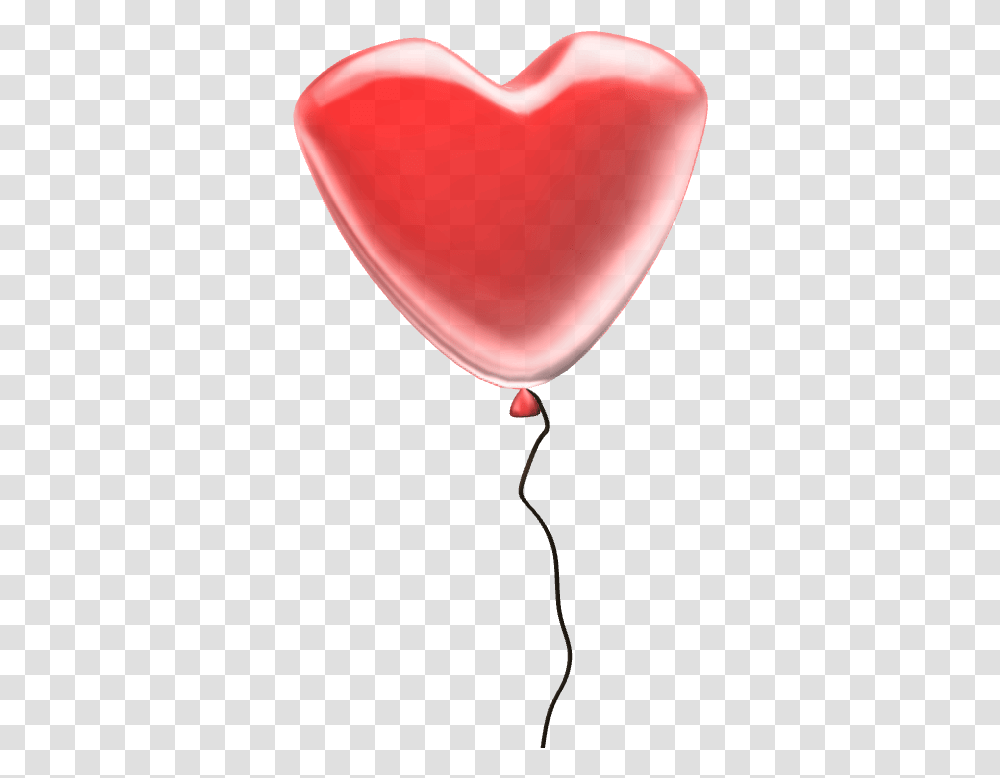 Download Hd Heart Baloon Balloon Image Balloon, Lamp, Plant Transparent Png