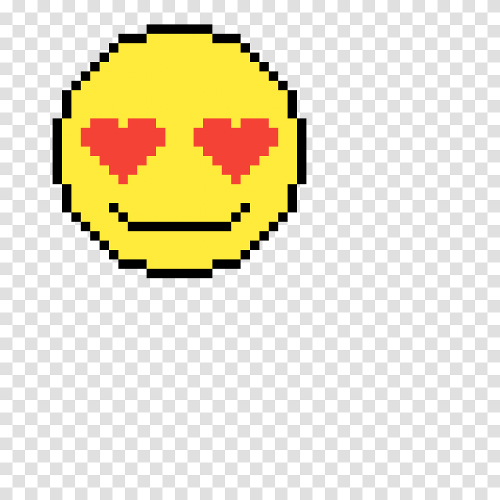 Download Hd Heart Eyes Emoji Smiley Face Cool Gif Pixel Art Easy Emoji, Light, Hand, Pac Man Transparent Png