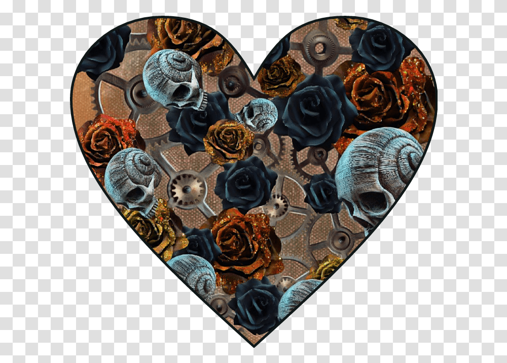 Download Hd Heart Love Steampunk Gears Gear Hearts Rose Heart, Collage, Poster, Advertisement, Pattern Transparent Png