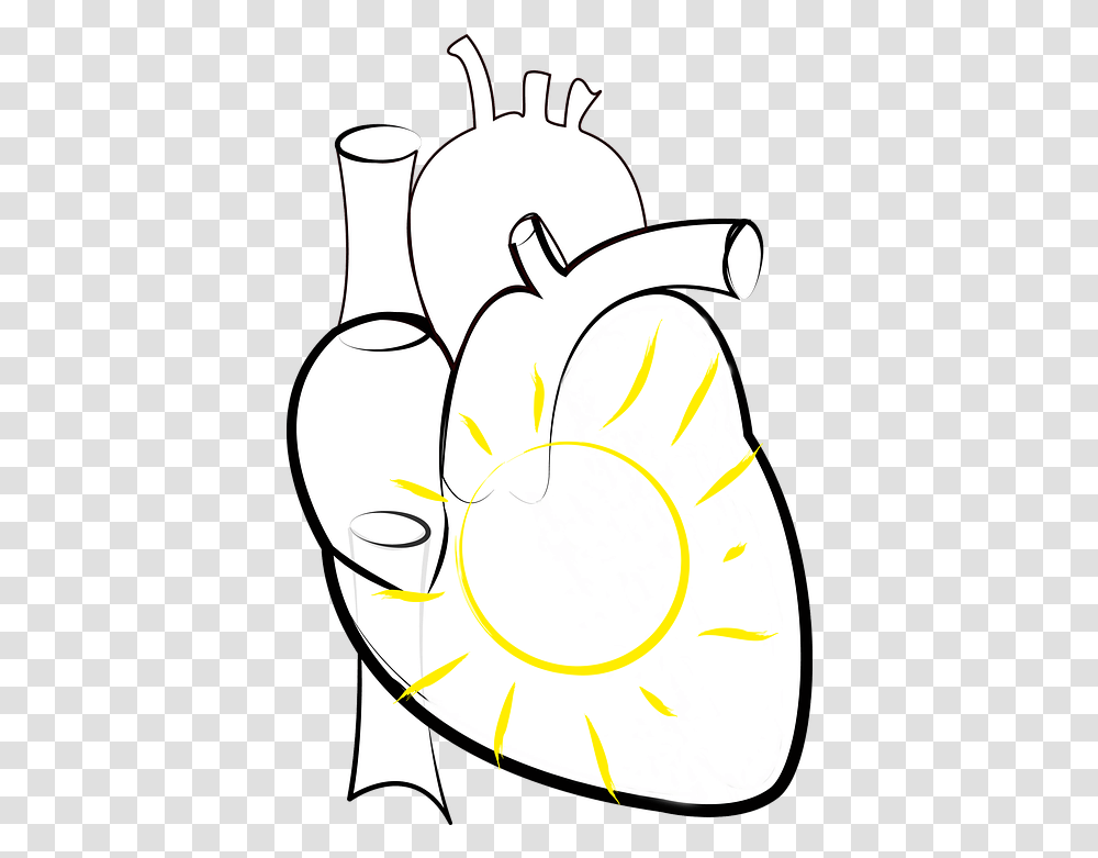 Download Hd Heart Sun In The Figure Of Speech Love Failure Drawing Hd, Plant, Label, Text, Hand Transparent Png
