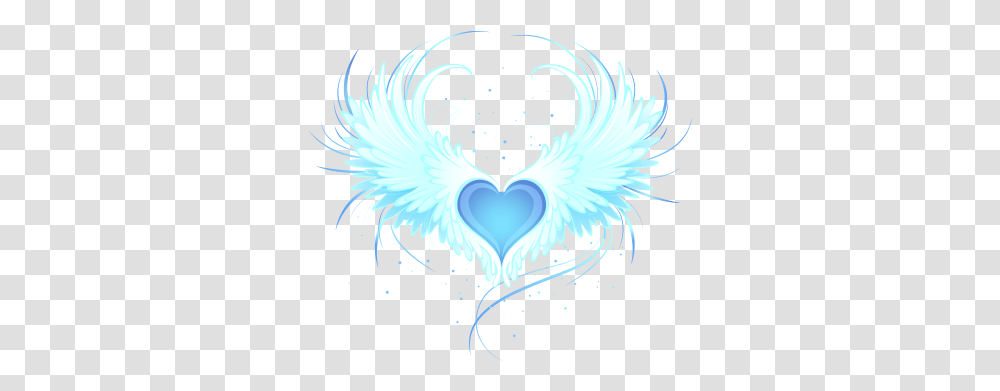 Download Hd Heart Wings Blue Heart With Angel Wings Blue Heart With Wings, Bird, Animal, Graphics, Symbol Transparent Png