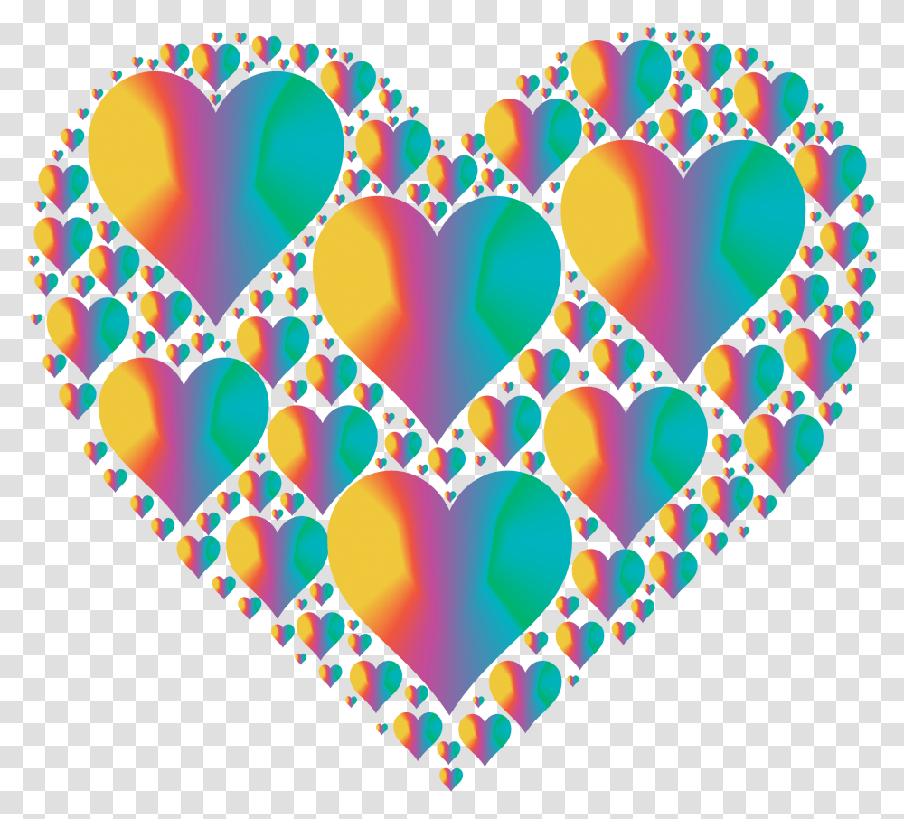 Download Hd Hearts Background Heart Shape Color Blue, Triangle Transparent Png
