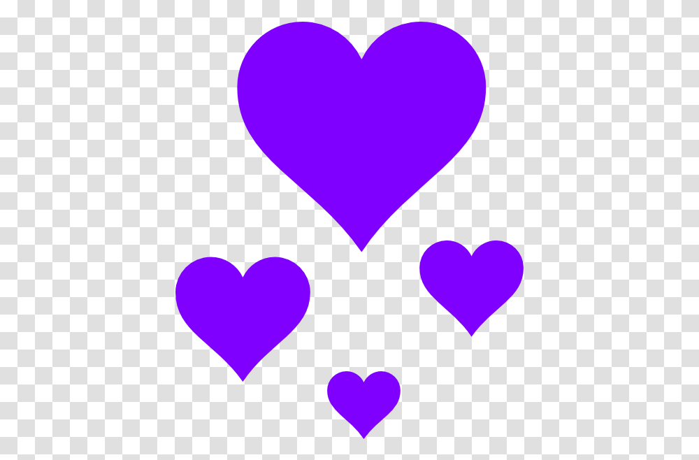 Download Hd Hearts Clip Art Blue Love Heart Small Purple Hearts Clipart, Pillow, Cushion, Balloon Transparent Png