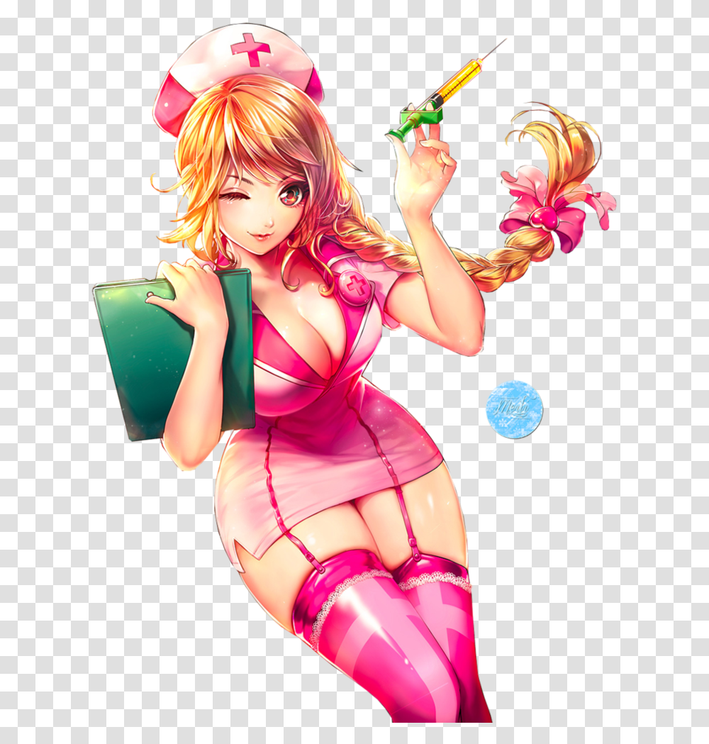 Download Hd Hot Anime Girl Clip Art Anime Girl Hot Nurse, Comics, Book, Manga, Person Transparent Png